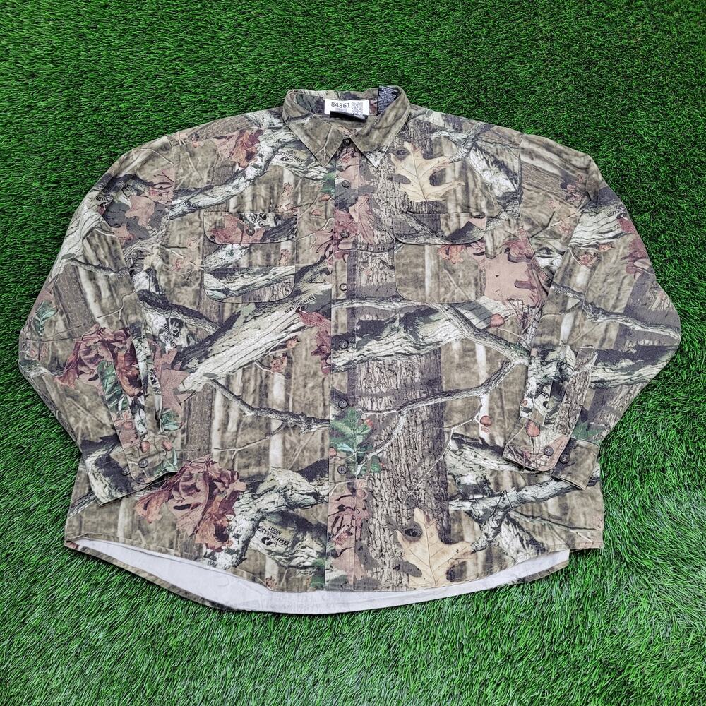 Break-Up Infinity Treebark Camo Button Shirt 2XL 29x31 Oversized